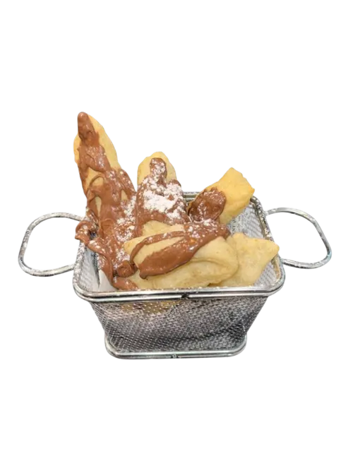 Tiras frita con Nutella